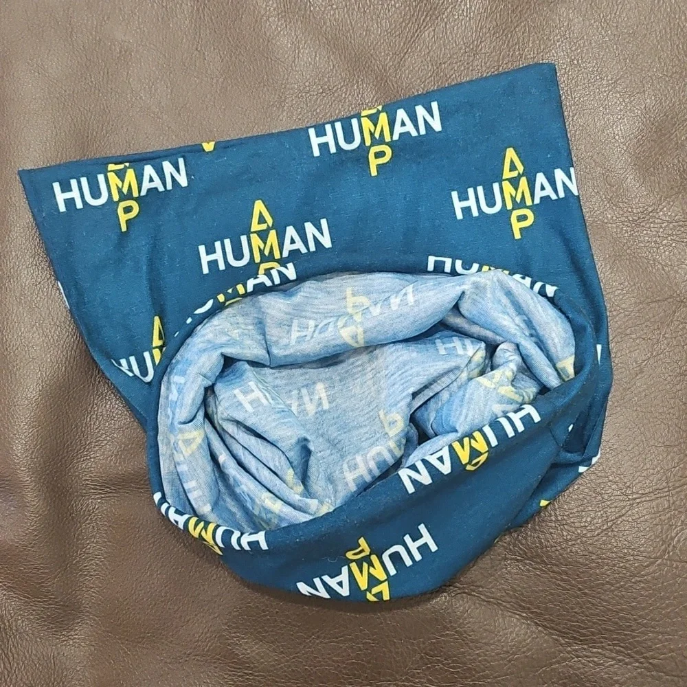 Blue Human Amp Print Scarf Neck Buff
